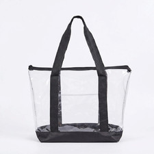 Large Capacity Clear Tote Bag Waterproof PVC Shoulder Bag Summer Beach Bag