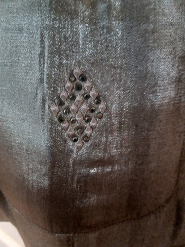 Women's Size 14 Sag Harbour Silver Button Up Blouse/Dress Shirt - Picture 5 of 10