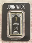 John Wick 1 oz Silver Bar Rules of Engagement (Time of the Duel) #1 HOURGLASS