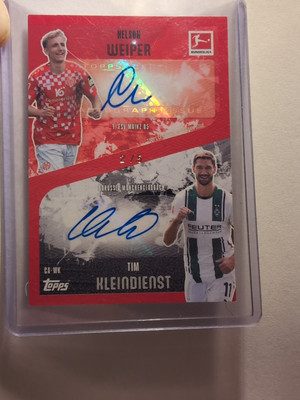 Nelson Weiper Tim Kleindienst Dual Autograph 2024/25 Combo Autogrammkarte 2/5