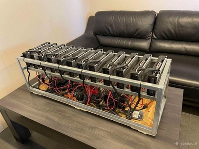 Crypto Mining Rig Sapphire Radeon 380m h/s 8GB 12 x RX580