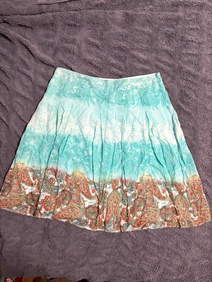 Falda midi floral azul para mujer Y2K Twenty One de colección línea A coqueta casa de campo Foto 3 de 4