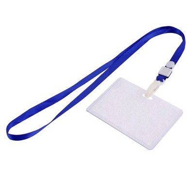 Plastic Business Lanyard ID Badge Card Key Holder Case Pocket Neck