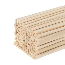 Wooden dowel rods, 50cm round dowel rod, 3mm bamboo stick, 100pcs