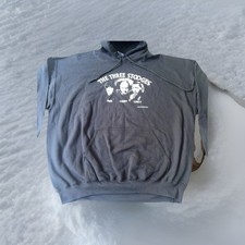 Official  The Three Stooges  Moe Larry Curly Sweatshirt Hoodie 2XL Black New