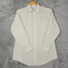 Brooks Brothers Shirt Mens 16 - 2/3 Button Up Yellow Blue White Striped Regent