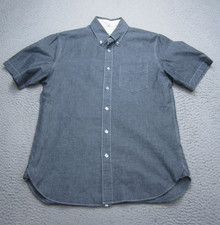Rag & Bone Shirt Mens S Gray Button Up Work S...