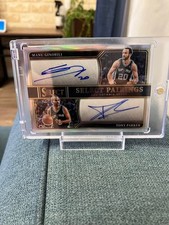 2023-24 Tony Parker Manu Ginobili Auto Panini Spurs NBA #/49