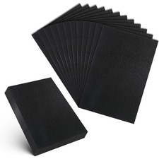 12 Pieces Black Felt Fabric, 8 X 12 Inch Stiff Felt Sheets for Crafts Thick Craf
