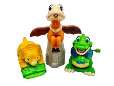 VINTAGE LAND BEFORE TIME LOT OF THREE 3 RETRO HAPPY MEAL COLLECTIBLES 1990S