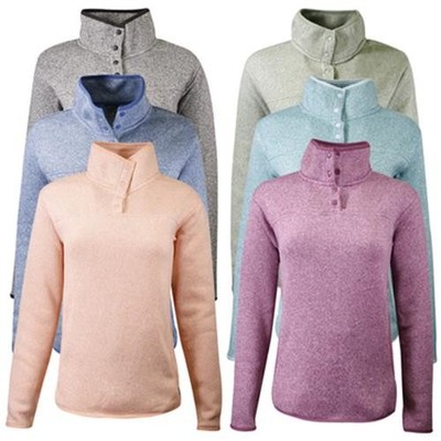 Eddie Bauer Damen Radiator Fleece 2.0 Druckknopf Stehkragen Pullover (Einzelhandel $ 60)