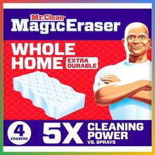Magic Eraser Sponge Cleaner Heavy-Duty Cleaning Scrubber 4 Count Upgraded Versio