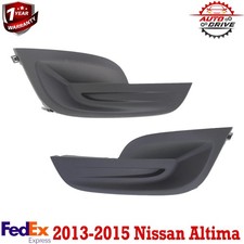 Fog Light Cover Set For 2013-2015 Nissan Altima Front Driver And Passenger Black