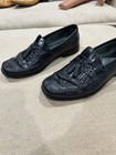 Black Caiman  Leather Loafers By Brass Boot In Size 10.5 — photo 3