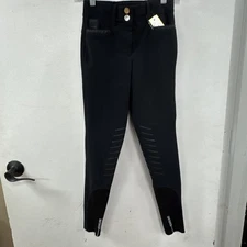Equiline Knee Patch Breeches - Black Ladies 22