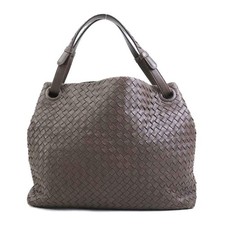 BOTTEGA VENETA Bag: Intrecciato Brown W34H28D12cm w/mirror;