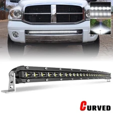 For RAM 2500 3500 4500 Bumper Silm 32" 1800W Curved LED Light Bar front bumper