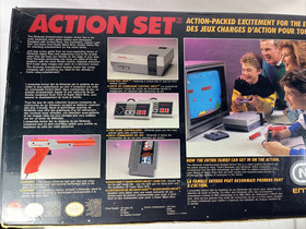 Nintendo Action Set Console bilingual box complete tested NES Mario Duck Read De