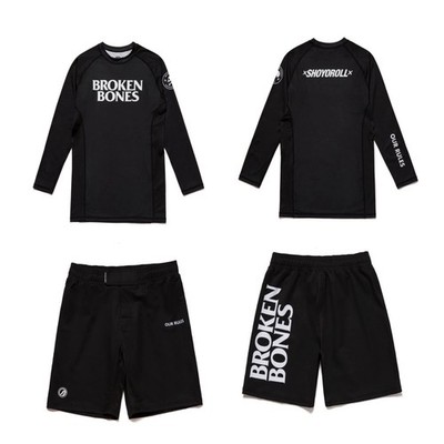 Broken Bone Shoyoroll Training Rash Guard LS with fitted Short (SET) BJJ Kimono.