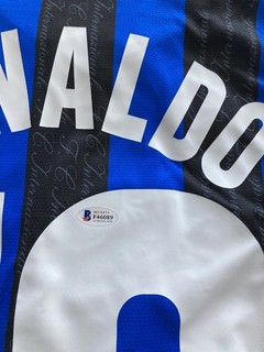 Maglia Ronaldo Brasile leggenda firmata a mano autografata Beckett autenticata Milano