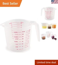 Clear 4-Cup Measuring Cup - Precision Measurements for Cooking & Baking Needs