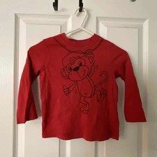 George Red Cheeky Monkey Long Sleeved Top 24 - 36 Months