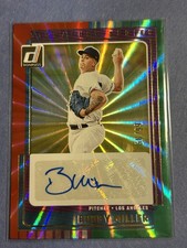 2025 PANINI DONRUSS BASEBALL BOBBY MILLER Green SP AUTO #SG-BML /99 DODGERS