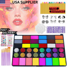 Face Painting Kit for Kids, 42 Colors Professional Face Paint Makeup Kit Non-Tox