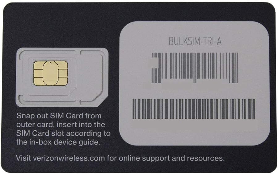 как выглядит 4G LTE SIM Card by Verizon: All Sizes 3-in-1 Design Includes Punch-Out Feature фото