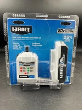 Hart 20V 2.0Ah Lithium Ion Battery / Fast Charger Kit System HPSK11 NEW!