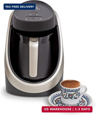 Turkish Coffee Maker - 100% BPA Free, 120V, 1 to 4 Cup Brewing Capacity with Coo