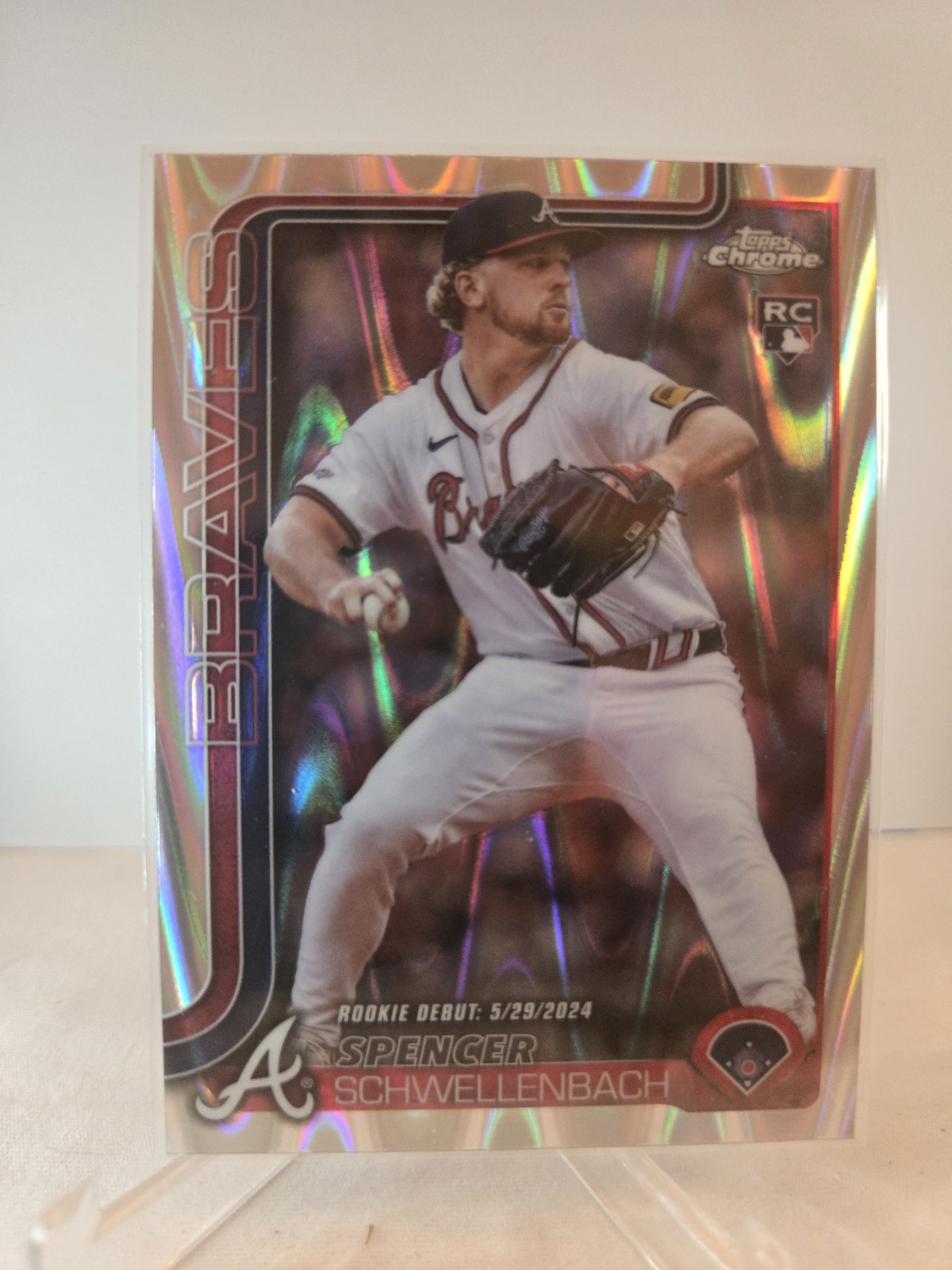 Spencer Schwellenbach (RC) 2025 Topps Chrome Update RayWave Refractor #USC132 5a