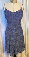 Old Navy Womens Sleeveless Blue On Blue Fit Flare Dress Sz L Pre-owned 