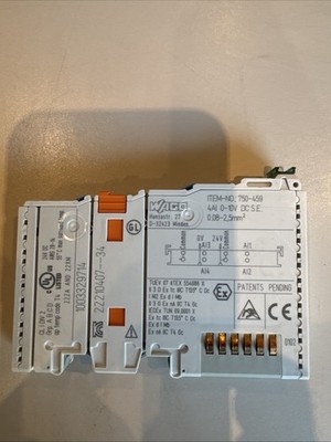 WAGO 750-459 4-Kanal-Analogeingangsklemme, 0-10V, 12 Bit, Single-Ended .