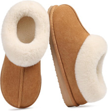 Fuzzy House Slippers for Women Comfortable Memory Foam Warm Shoes