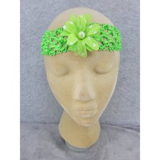 Baby Toddler Girl Crochet Headband Elastic Flower Hair Band Green