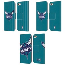 OFFICIAL NBA CHARLOTTE HORNETS LOGO LEATHER BOOK CASE FOR APPLE iPOD TOUCH MP3