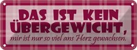 Blechschild 10X27 Cm Das Ist Kein ÜBergewicht Dekoration Spruch Zitat Deko Gesch