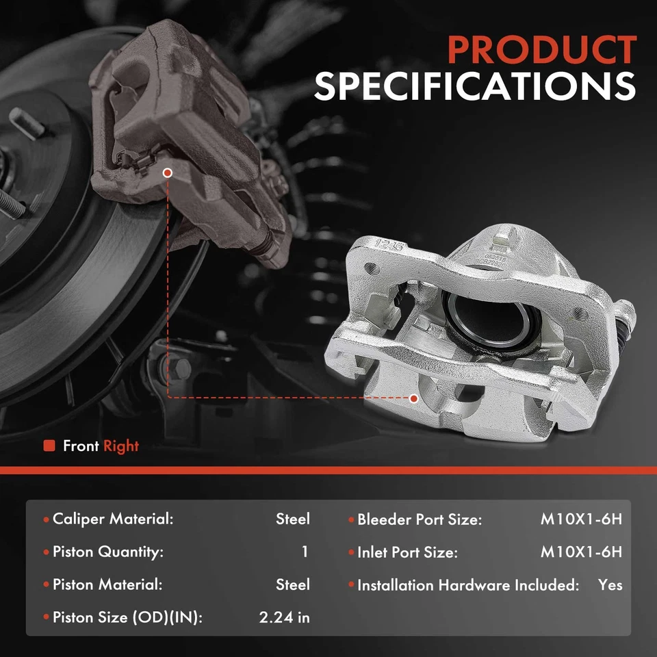 Pinza de freno delantera derecha con soporte para Land Rover Freelander 2002-2005 Foto 2 de 4