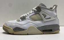 Nike Air Jordan 4 Retro weiß Oreo Tech weiß Turnschuhe Herren Größe 9