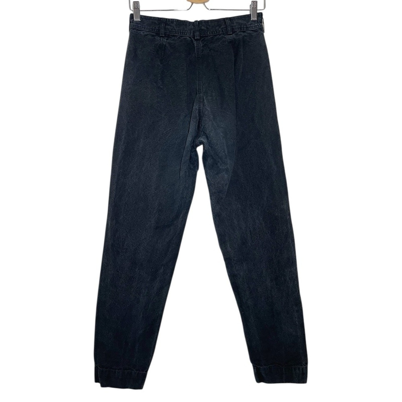 Jesse Kamm Washed Black Cotton Canvas Ranger Pants missing button - 6 image 2