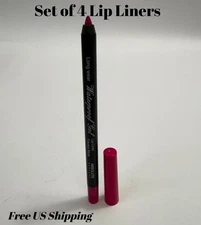 Absolute New York Waterproof Gel Lip Liner Cherry NFB75 Full Size Set of 4