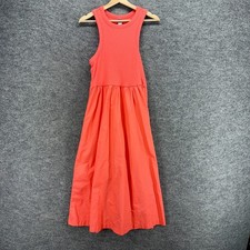 Old Navy Dress Women L Large Pink Sheath Midi Sleeveless Rayon Casual Solid