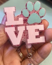 Nurse, Tech, RN, NURSE, ID Badge Holder, Animal Love , Badge Reel, Veterinary