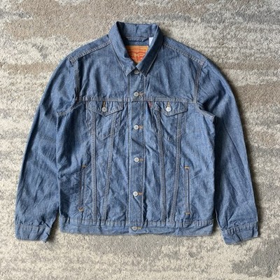 Levi s Herren Denim Trucker Jacke Large Blau Typ 3 III Light Rinsed Western