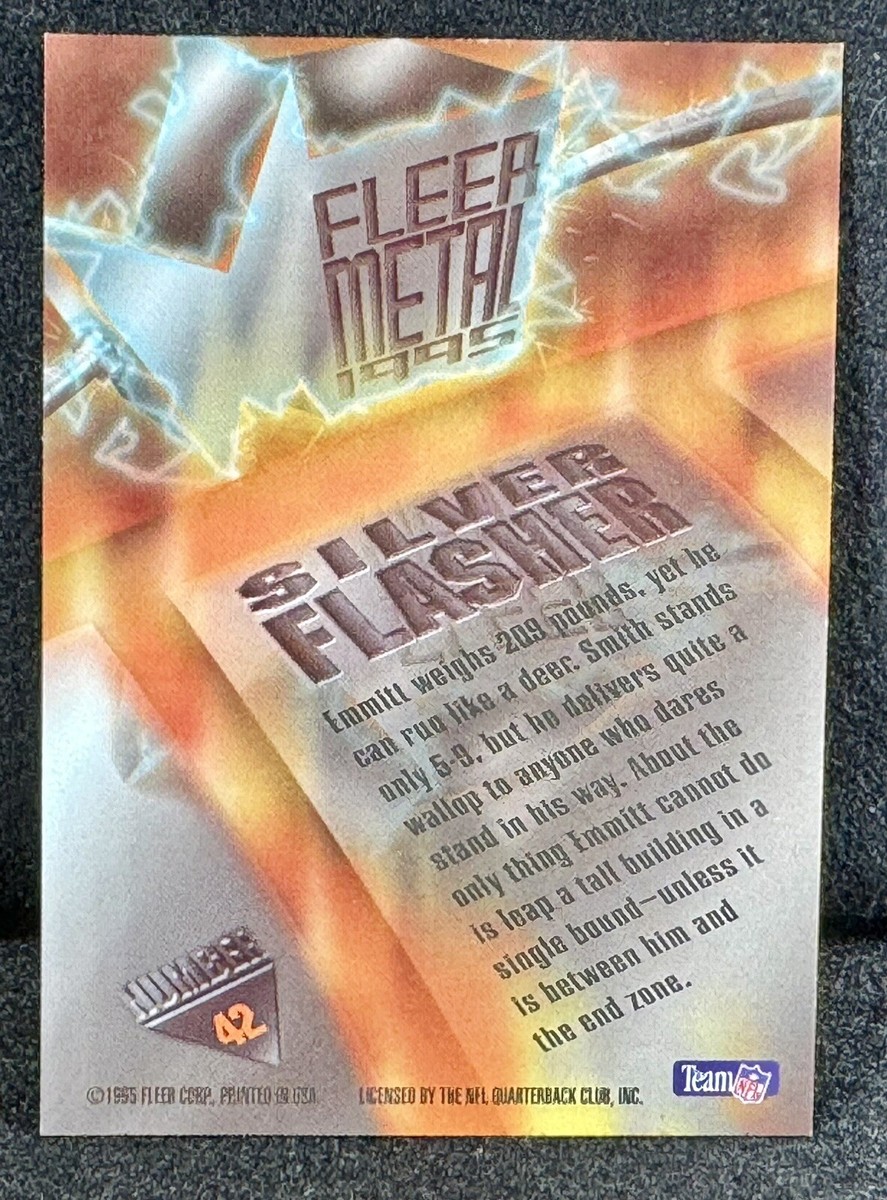 🔥1995 Fleer Metal - “Silver Flasher” #42 Emmitt Smith SHINY
