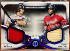 2021 Topps Tribute - Dual Relics 2 Player Purple #DR2-KH Max Kepler, Torii...