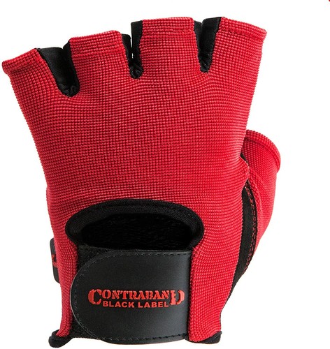 Contraband Black Label 5050 Mens Basic Leather Fingerless Weight Lifting Gloves - Picture 12 of 32