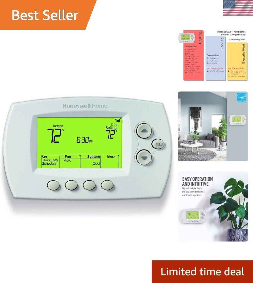 Wi Fi Best Day Programmable Thermostat Wi-Fi 7-Day Programmable