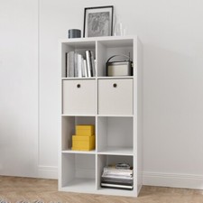 Home Office 8-Cube Storage Organizer Opened Back Shelves Bookcase